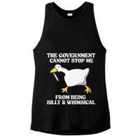 The Government Cannot Stop Me From Being Silly And Whimsical Ladies PosiCharge Tri-Blend Wicking Tank