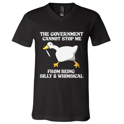 The Government Cannot Stop Me From Being Silly And Whimsical V-Neck T-Shirt
