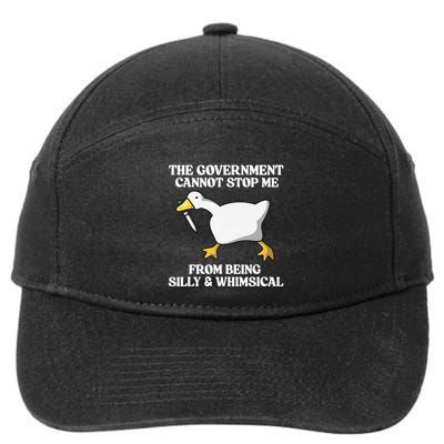 The Government Cannot Stop Me From Being Silly And Whimsical 7-Panel Snapback Hat