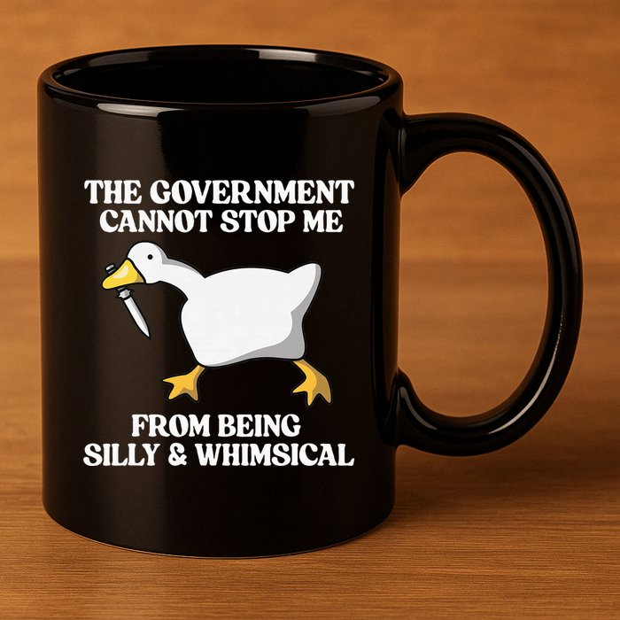 The Government Cannot Stop Me From Being Silly And Whimsical 11oz C Handle Ceramic Mug