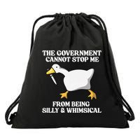 The Government Cannot Stop Me From Being Silly And Whimsical Drawstring Bag