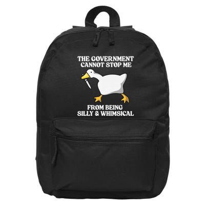 The Government Cannot Stop Me From Being Silly And Whimsical 16 in Basic Backpack