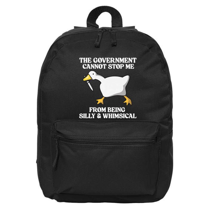 The Government Cannot Stop Me From Being Silly And Whimsical 16 in Basic Backpack