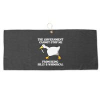 The Government Cannot Stop Me From Being Silly And Whimsical Large Microfiber Waffle Golf Towel