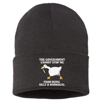 The Government Cannot Stop Me From Being Silly And Whimsical Sustainable Knit Beanie
