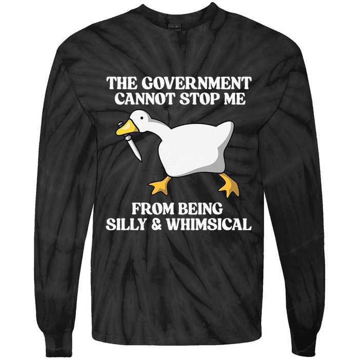 The Government Cannot Stop Me From Being Silly And Whimsical Tie-Dye Long Sleeve Shirt