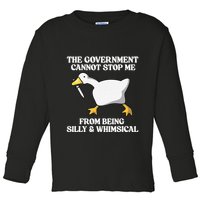 The Government Cannot Stop Me From Being Silly And Whimsical Toddler Long Sleeve Shirt