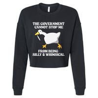 The Government Cannot Stop Me From Being Silly And Whimsical Cropped Pullover Crew