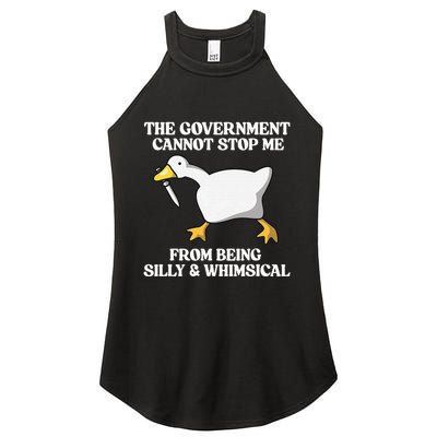 The Government Cannot Stop Me From Being Silly And Whimsical Women's Perfect Tri Rocker Tank