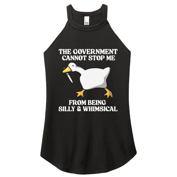 The Government Cannot Stop Me From Being Silly And Whimsical Women's Perfect Tri Rocker Tank