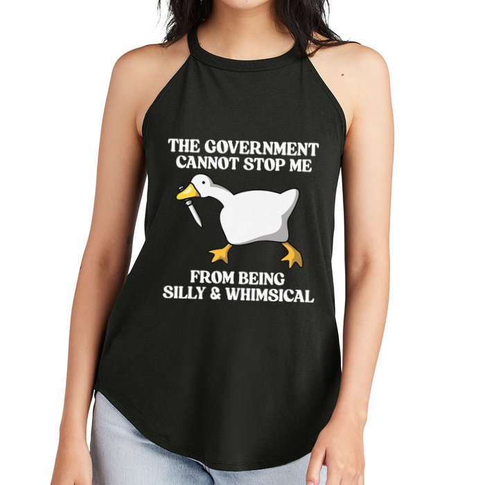 The Government Cannot Stop Me From Being Silly And Whimsical Women's Perfect Tri Rocker Tank