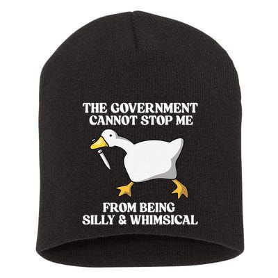 The Government Cannot Stop Me From Being Silly And Whimsical Short Acrylic Beanie