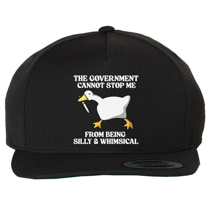 The Government Cannot Stop Me From Being Silly And Whimsical Wool Snapback Cap