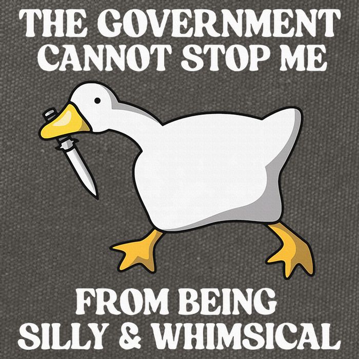 The Government Cannot Stop Me From Being Silly And Whimsical Cotton Canvas Backpack