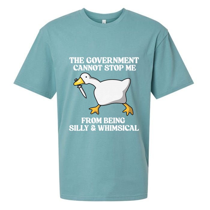 The Government Cannot Stop Me From Being Silly And Whimsical Sueded Cloud Jersey T-Shirt
