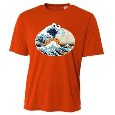 The Great Cookie Eating Wave Off Kanagawa Googly Cooling Performance Crew T-Shirt