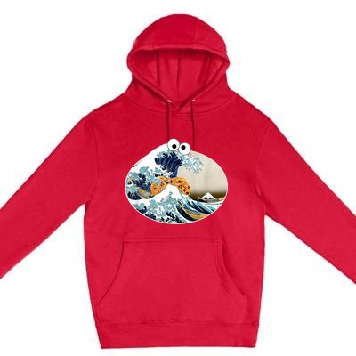 The Great Cookie Eating Wave Off Kanagawa Googly Premium Pullover Hoodie