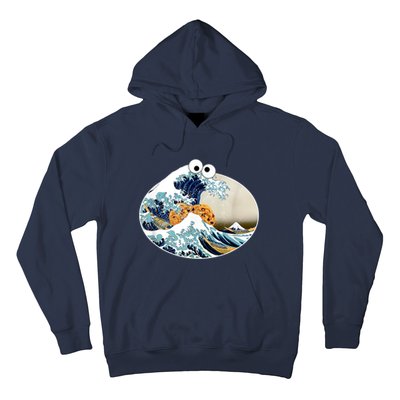 The Great Cookie Eating Wave Off Kanagawa Googly Hoodie