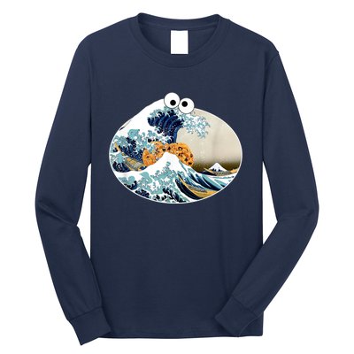 The Great Cookie Eating Wave Off Kanagawa Googly Long Sleeve Shirt