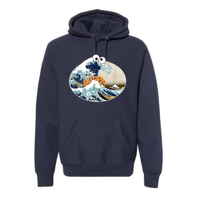 The Great Cookie Eating Wave Off Kanagawa Googly Premium Hoodie