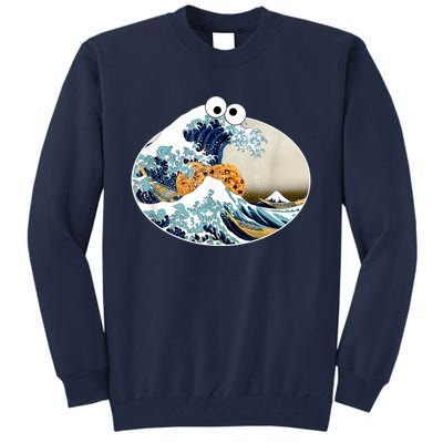 The Great Cookie Eating Wave Off Kanagawa Googly Tall Sweatshirt