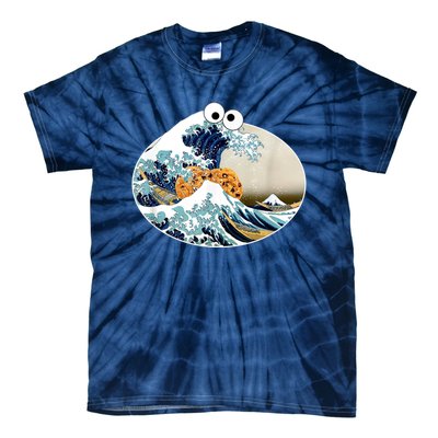 The Great Cookie Eating Wave Off Kanagawa Googly Tie-Dye T-Shirt