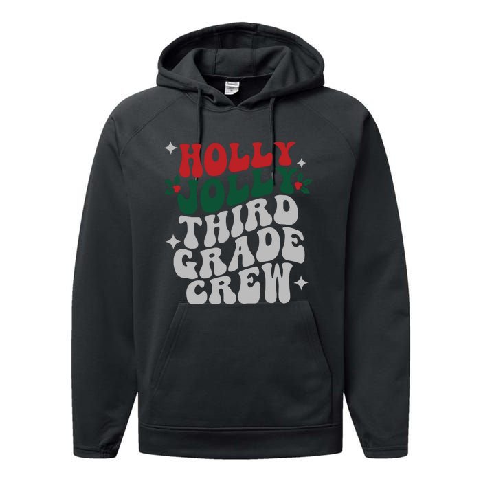 Third Grade Christmas Jolly Performance Fleece Hoodie