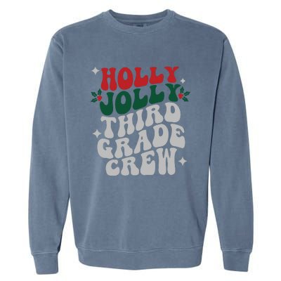 Third Grade Christmas Jolly Garment-Dyed Sweatshirt