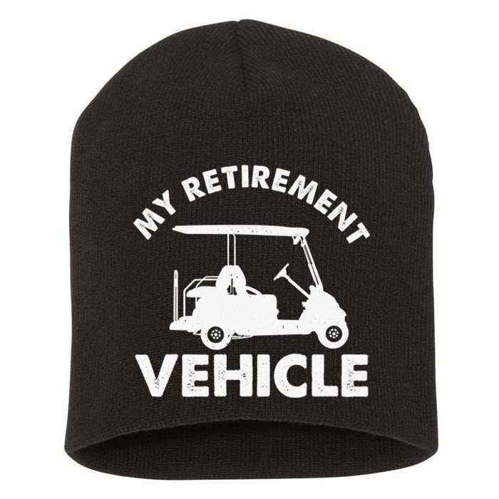 Team Golf Cart Funny Play Sports Golfer Short Acrylic Beanie