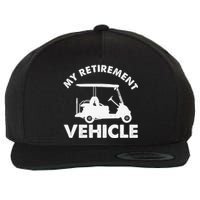 Team Golf Cart Funny Play Sports Golfer Wool Snapback Cap