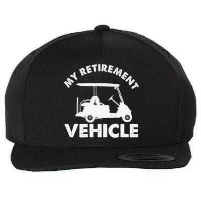 Team Golf Cart Funny Play Sports Golfer Wool Snapback Cap