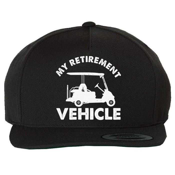 Team Golf Cart Funny Play Sports Golfer Wool Snapback Cap