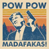 Trump Gun Cat Pew Pew Madafakas Vintage Crazy Funny Pow Pow Bag