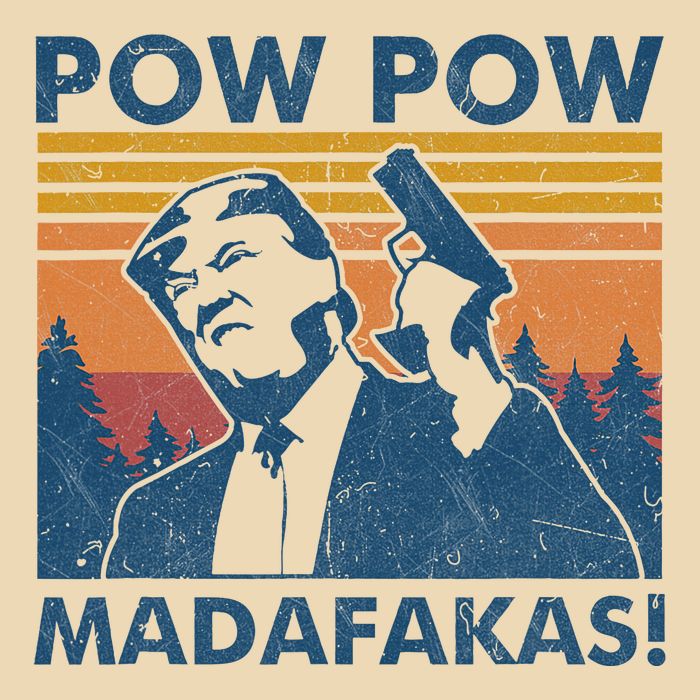 Trump Gun Cat Pew Pew Madafakas Vintage Crazy Funny Pow Pow Bag