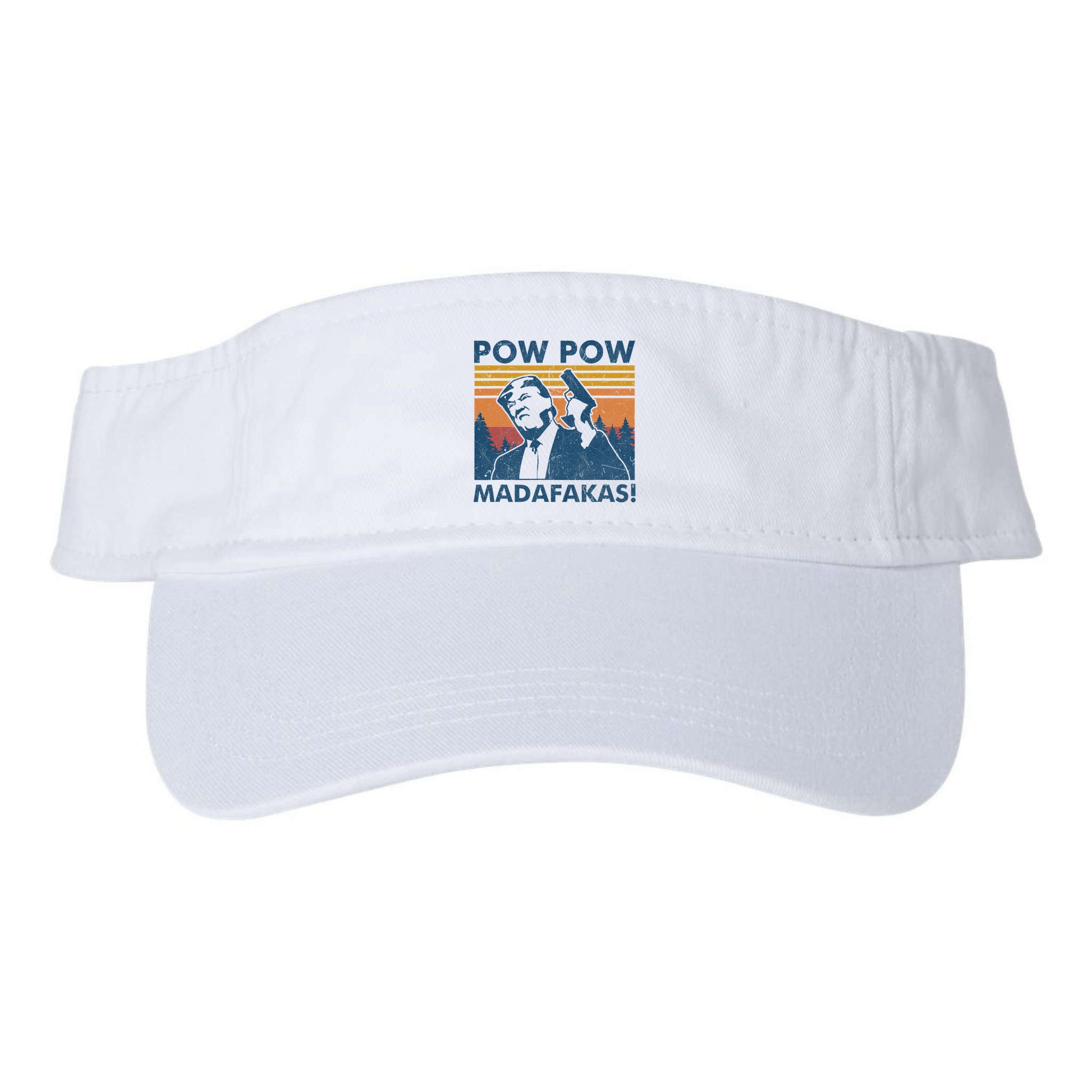 Trump Gun Cat Pew Pew Madafakas Vintage Crazy Funny Pow Pow Visor