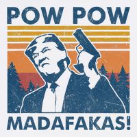 Trump Gun Cat Pew Pew Madafakas Vintage Crazy Funny Pow Pow Visor