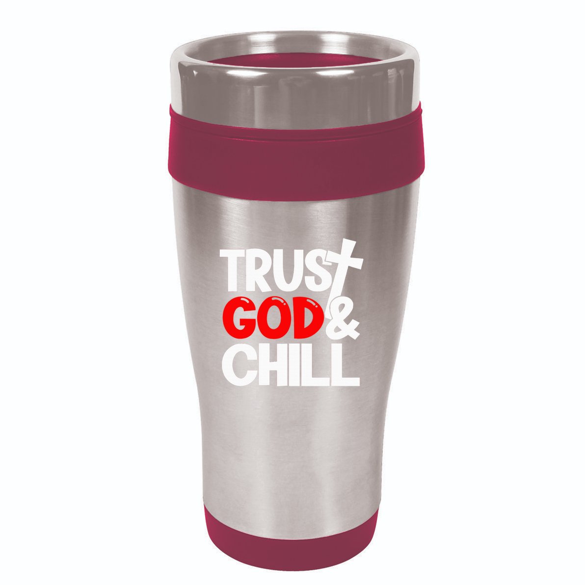 Trust God & Chill 16oz Travel Tumbler