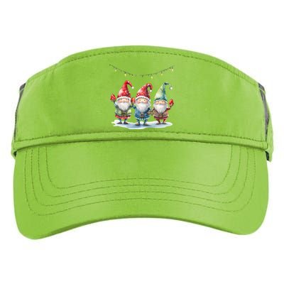 Three Gnomies Christmas Lighgreat Gift Funny Gnomies Lover Xmas Gift Adult Drive Performance Visor