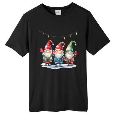 Three Gnomies Christmas Lighgreat Gift Funny Gnomies Lover Xmas Gift Tall Fusion ChromaSoft Performance T-Shirt