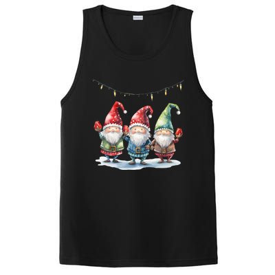 Three Gnomies Christmas Lighgreat Gift Funny Gnomies Lover Xmas Gift PosiCharge Competitor Tank