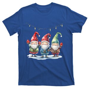 Three Gnomies Christmas Lighgreat Gift Funny Gnomies Lover Xmas Gift T-Shirt