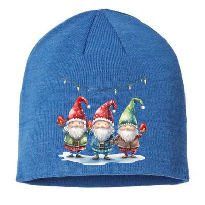 Three Gnomies Christmas Lighgreat Gift Funny Gnomies Lover Xmas Gift Sustainable Beanie