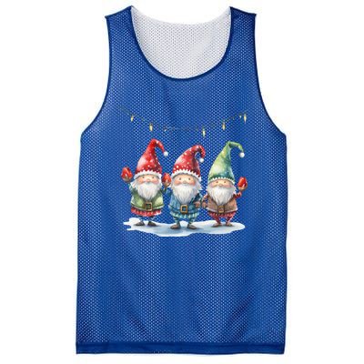 Three Gnomies Christmas Lighgreat Gift Funny Gnomies Lover Xmas Gift Mesh Reversible Basketball Jersey Tank