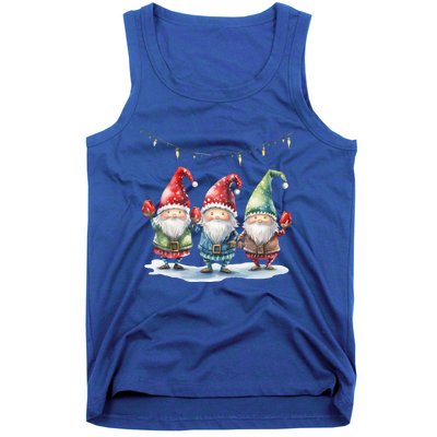 Three Gnomies Christmas Lighgreat Gift Funny Gnomies Lover Xmas Gift Tank Top