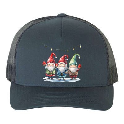 Three Gnomies Christmas Lighgreat Gift Funny Gnomies Lover Xmas Gift Yupoong Adult 5-Panel Trucker Hat