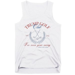 Trump Golf Club IVe Seen Your Swing Funny Trump 2024 Debate Tank Top