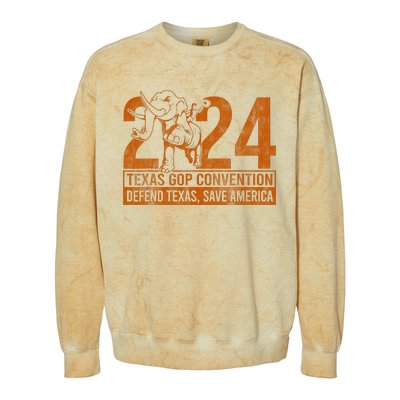 Texas Gop Convention Defend Texas Save America Colorblast Crewneck Sweatshirt