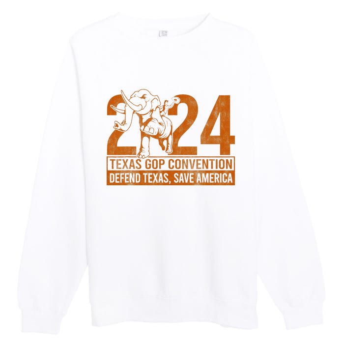 Texas Gop Convention Defend Texas Save America Premium Crewneck Sweatshirt