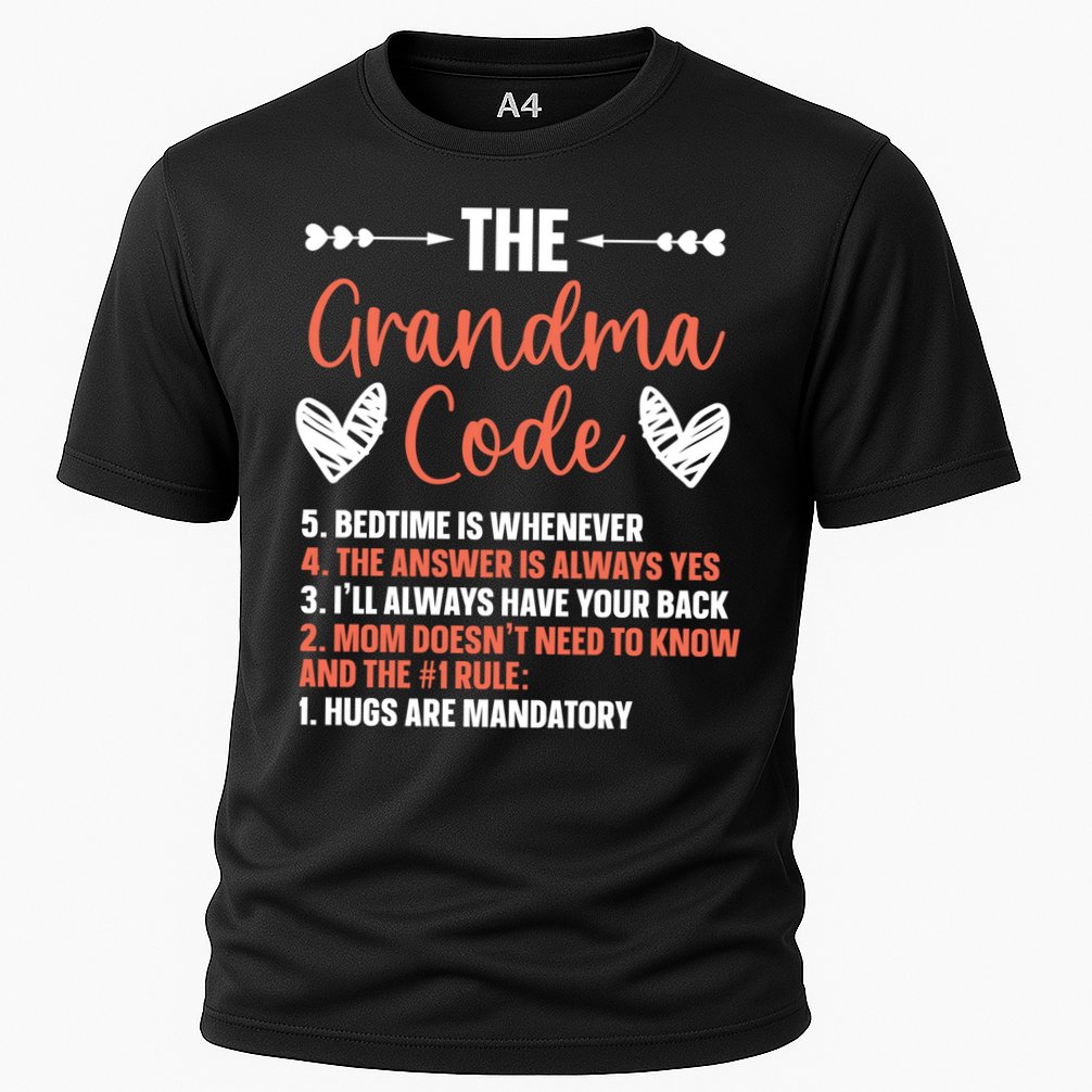 The Grandma Code Granny Grandmother Grandparent Gift Cooling Performance Crew T-Shirt