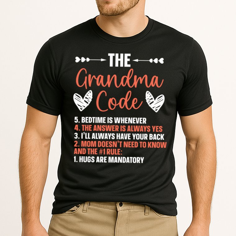 The Grandma Code Granny Grandmother Grandparent Gift Cooling Performance Crew T-Shirt